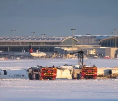 Delta Plane Crashes and Flips at Toronto Airport; Passengers Escape from Overturned Wreck