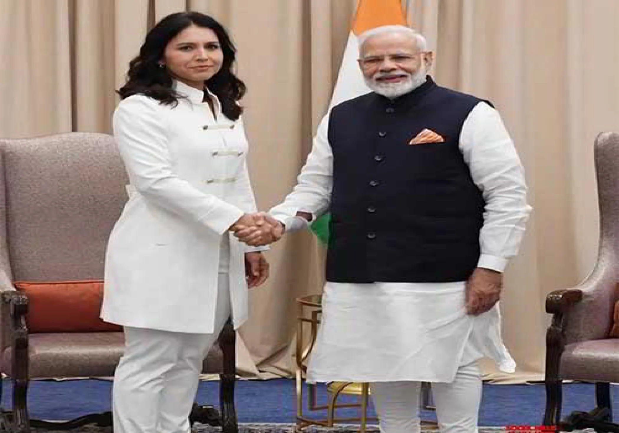 PM Modi Meets Tulsi Gabbard in Washington, Strengthens India-US Ties